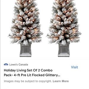 4ft or 6ft in sizes.greensets of 2 (4 fts )trees